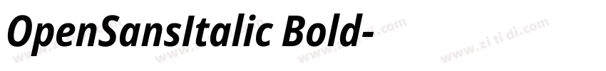 OpenSansItalic Bold字体转换